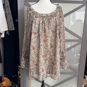 Soft Surroundings Aitana Peasant Top 3X
